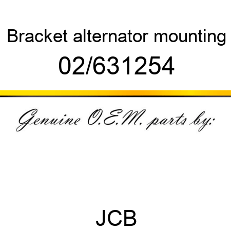 Bracket, alternator mounting 02/631254