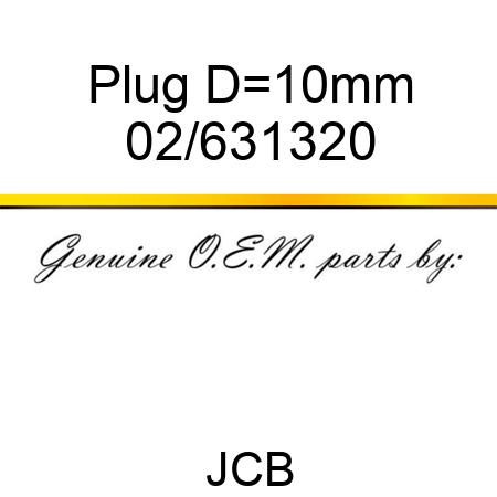 Plug, D=10mm 02/631320