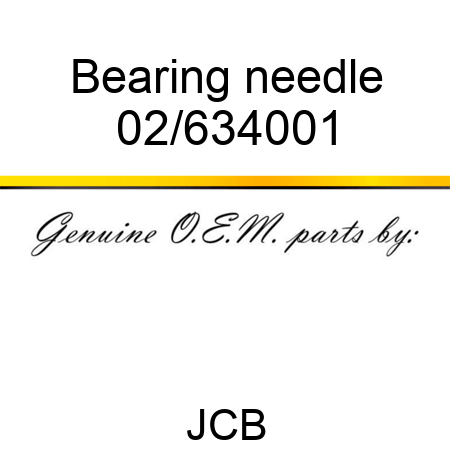 Bearing, needle 02/634001