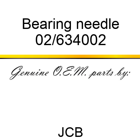 Bearing, needle 02/634002