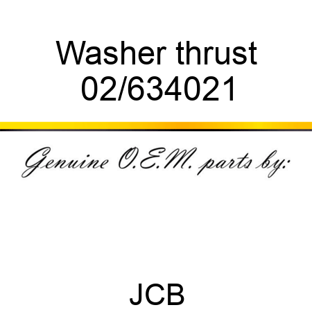 Washer, thrust 02/634021