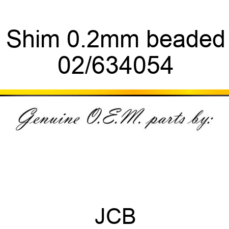Shim, 0.2mm, beaded 02/634054