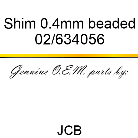 Shim, 0.4mm, beaded 02/634056
