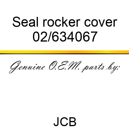 Seal, rocker cover 02/634067