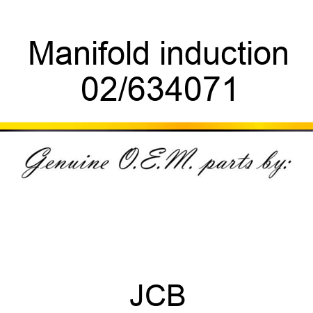 Manifold, induction 02/634071