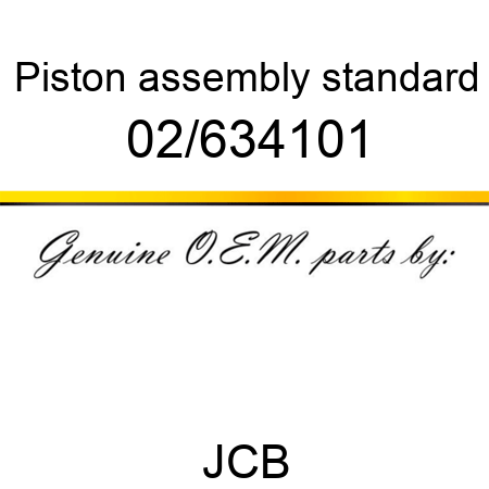 Piston, assembly, standard 02/634101
