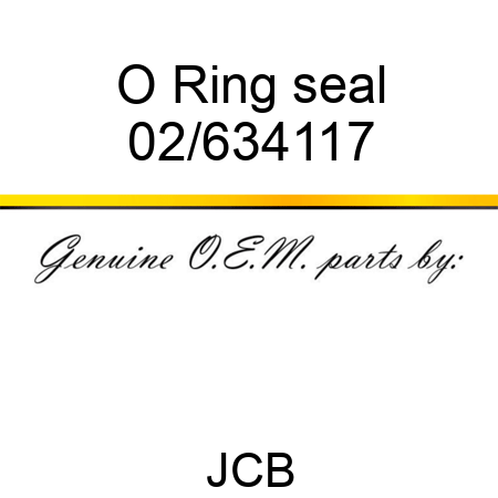 O Ring, seal 02/634117