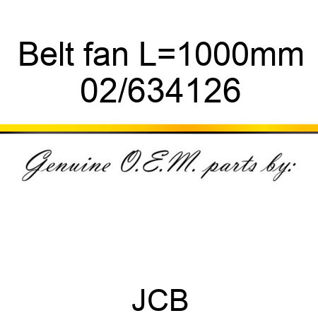 Belt, fan, L=1000mm 02/634126