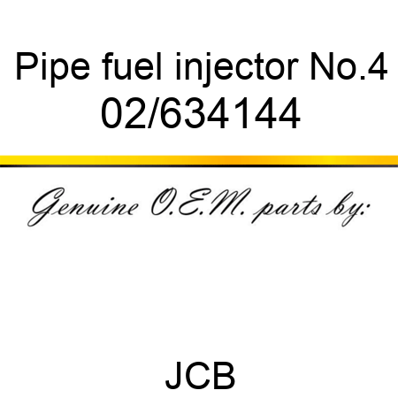 Pipe, fuel injector No.4 02/634144