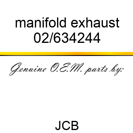 manifold exhaust 02/634244
