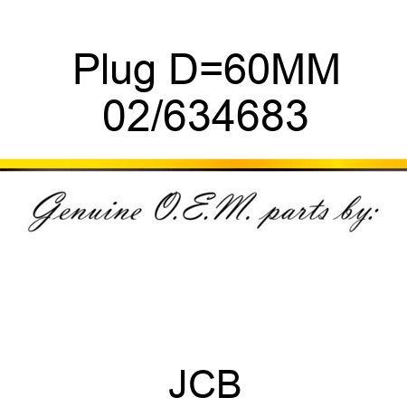 Plug, D=60MM 02/634683