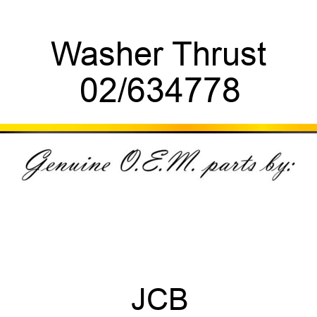 Washer, Thrust 02/634778