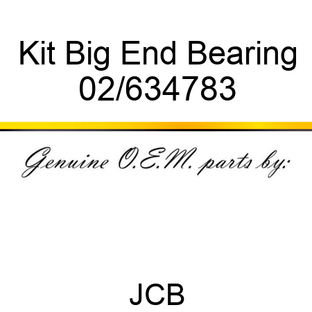 Kit, Big End Bearing 02/634783
