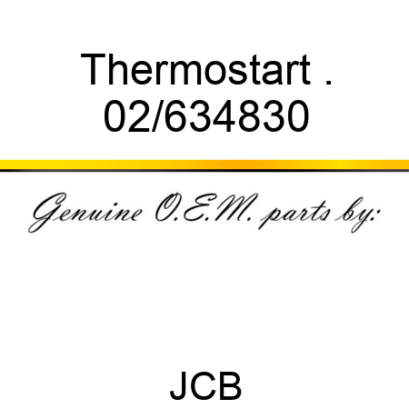 Thermostart, . 02/634830