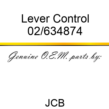Lever, Control 02/634874