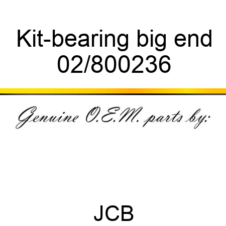 Kit-bearing, big end 02/800236