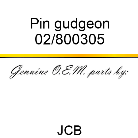 Pin, gudgeon 02/800305