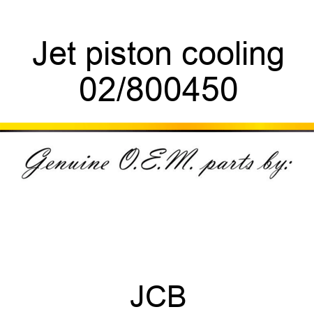 Jet, piston cooling 02/800450