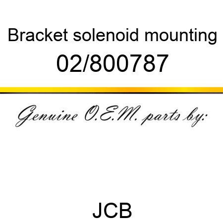 Bracket, solenoid mounting 02/800787