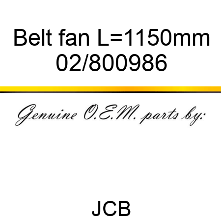 Belt, fan, L=1150mm 02/800986