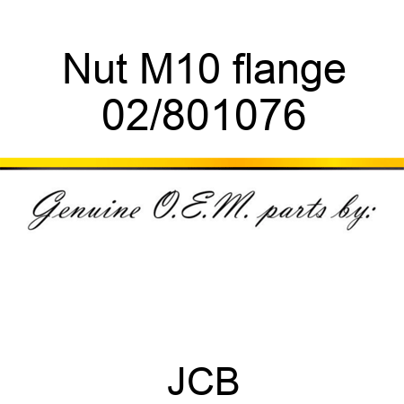 Nut, M10 flange 02/801076