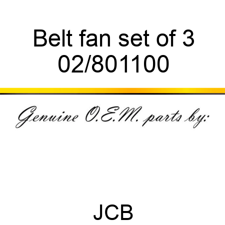 Belt, fan, set of 3 02/801100