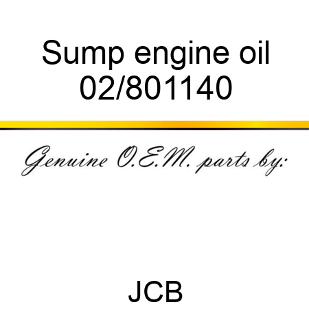 Sump, engine oil 02/801140