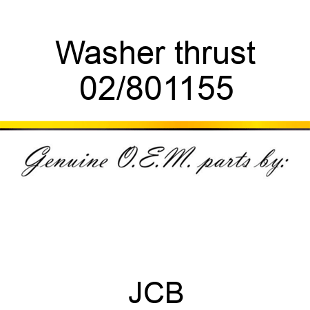 Washer, thrust 02/801155