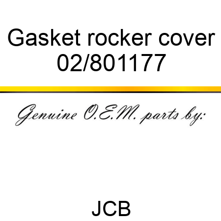 Gasket, rocker cover 02/801177