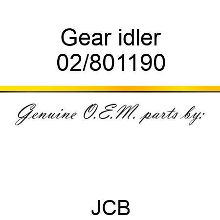 Gear idler 02/801190