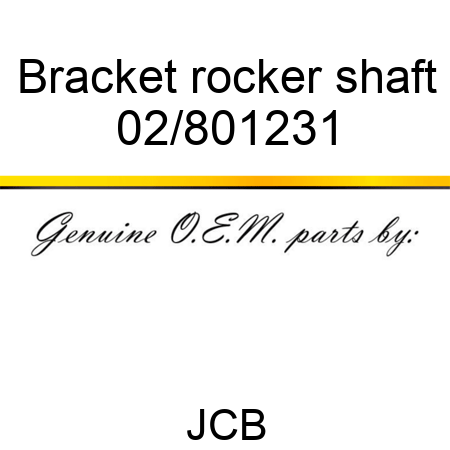 Bracket, rocker shaft 02/801231