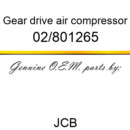 Gear, drive, air compressor 02/801265