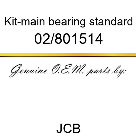 Kit-main bearing, standard 02/801514