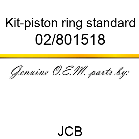 Kit-piston ring, standard 02/801518