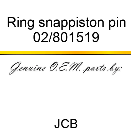 Ring, snap,piston pin 02/801519