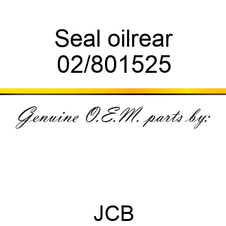 Seal, oil,rear 02/801525