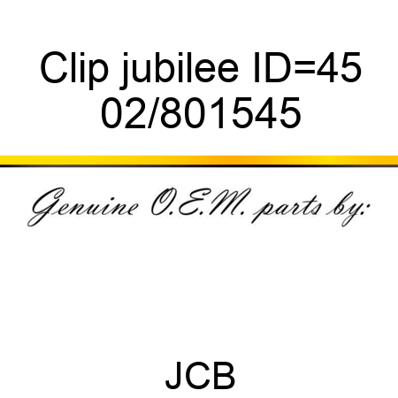 Clip, jubilee, ID=45 02/801545