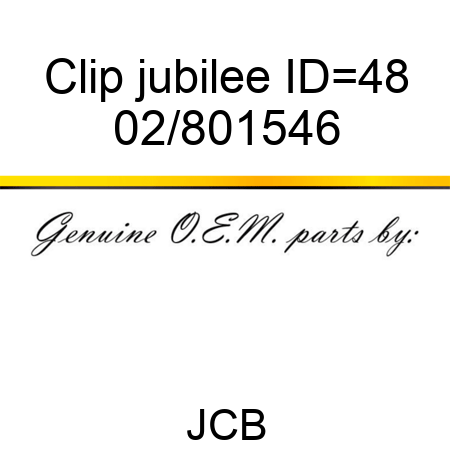 Clip, jubilee, ID=48 02/801546