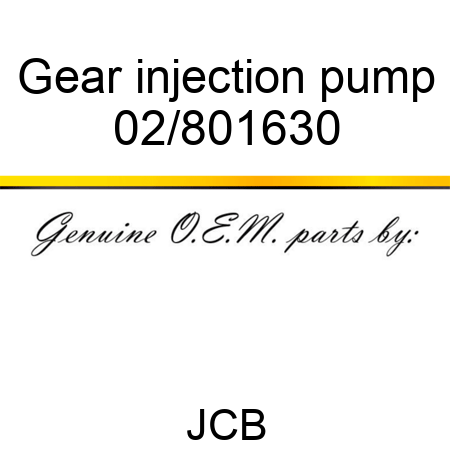Gear, injection pump 02/801630
