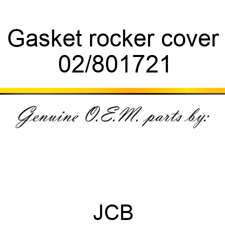 Gasket, rocker cover 02/801721