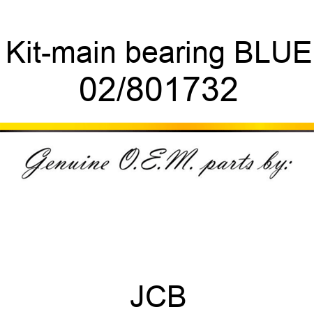 Kit-main bearing, BLUE 02/801732