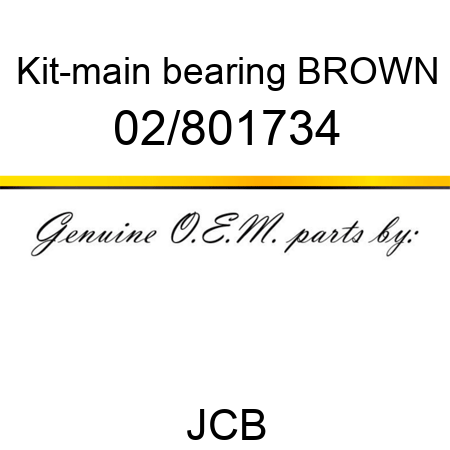 Kit-main bearing, BROWN 02/801734