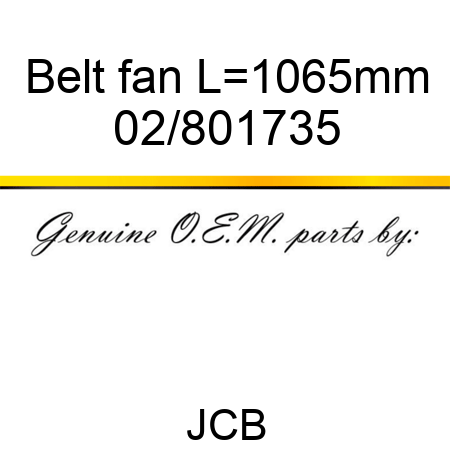 Belt, fan, L=1065mm 02/801735