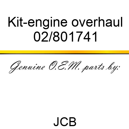 Kit-engine overhaul 02/801741