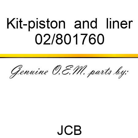Kit-piston & liner 02/801760
