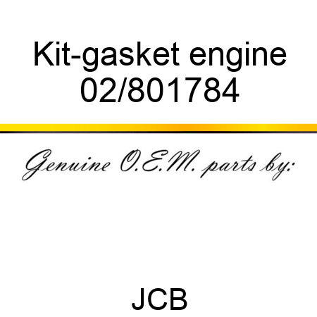 Kit-gasket, engine 02/801784