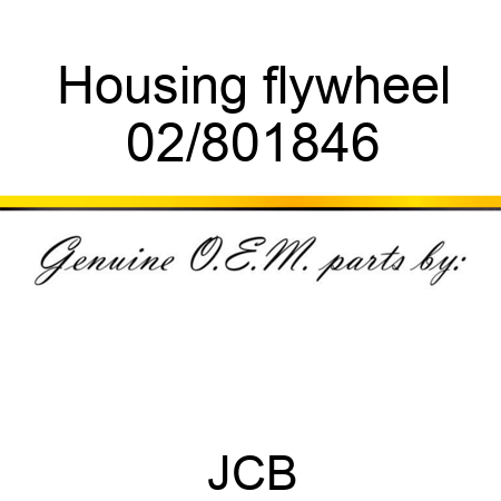 Housing, flywheel 02/801846