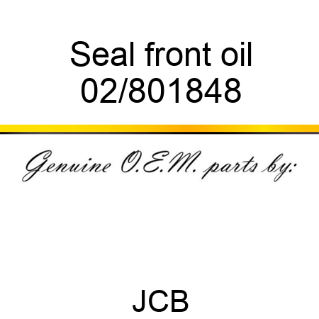 Seal, front oil 02/801848