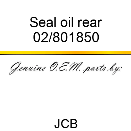 Seal, oil rear 02/801850