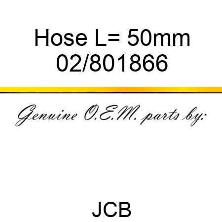 Hose, L= 50mm 02/801866